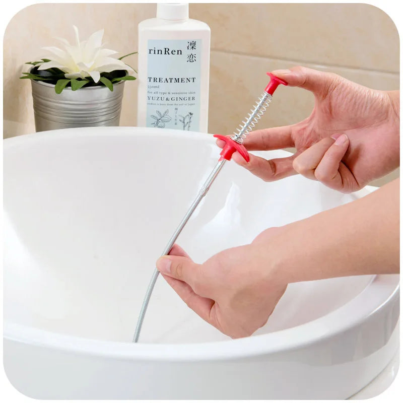 60CM Flexible Long Reach Grabber Tool with Four Claws and Spring Grip for Sewer Hair Dredging