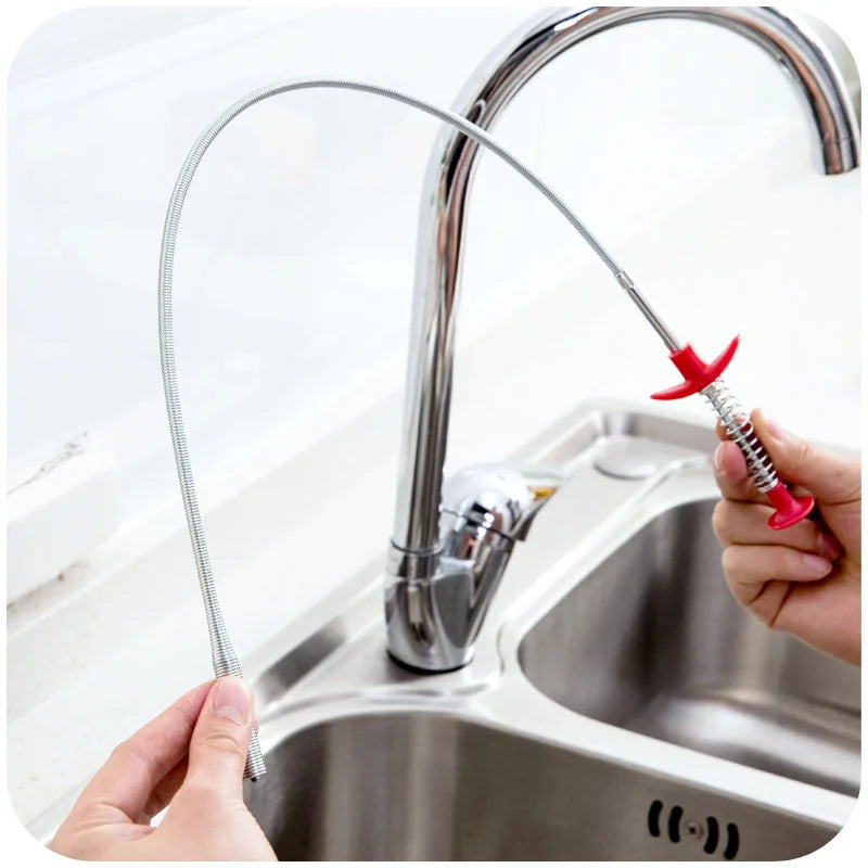 60CM Flexible Long Reach Grabber Tool with Four Claws and Spring Grip for Sewer Hair Dredging