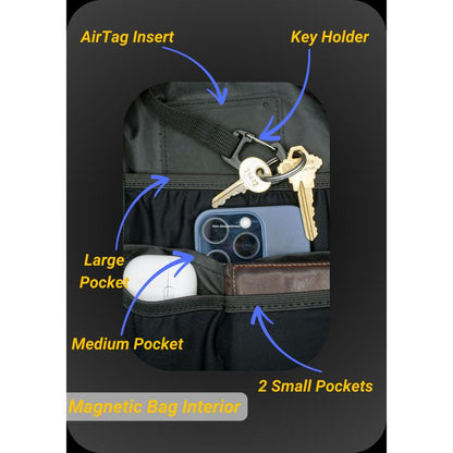Black Magnetic Gym Bag