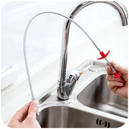 60CM Flexible Long Reach Grabber Tool with Four Claws and Spring Grip for Sewer Hair Dredging